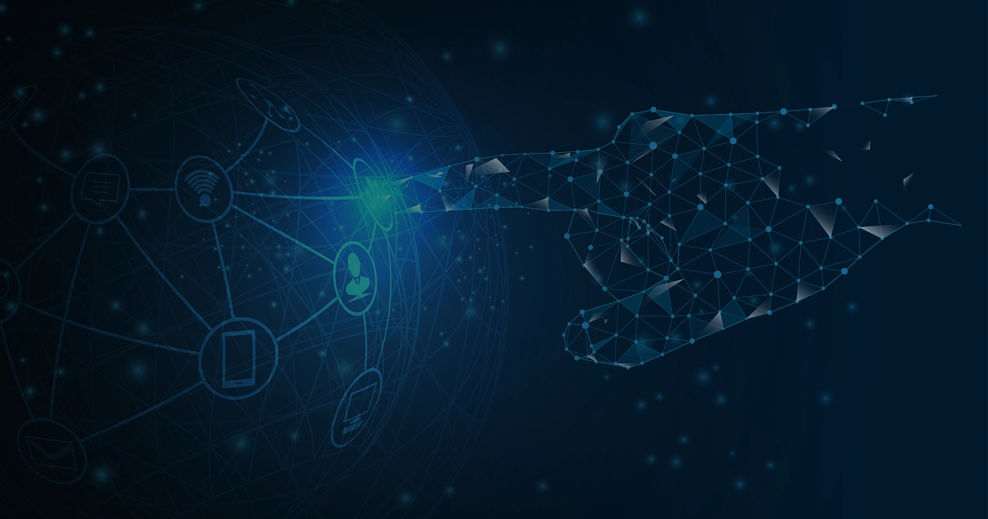 Grafica di sfondo della pagina contatti di Chain Exelon Fin